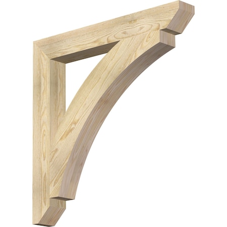 Ekena Millwork Thorton Slat Rough Sawn Bracket, Douglas Fir, 4"W x 32"D x 32"H BKT04X32X32THR06RDF